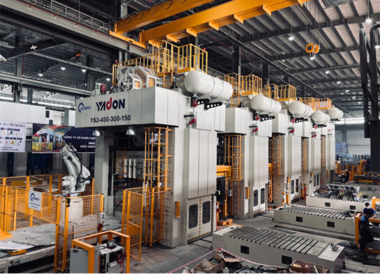 Line máy dập Yadon Tandem 800 tấn do Automech cung cấp
