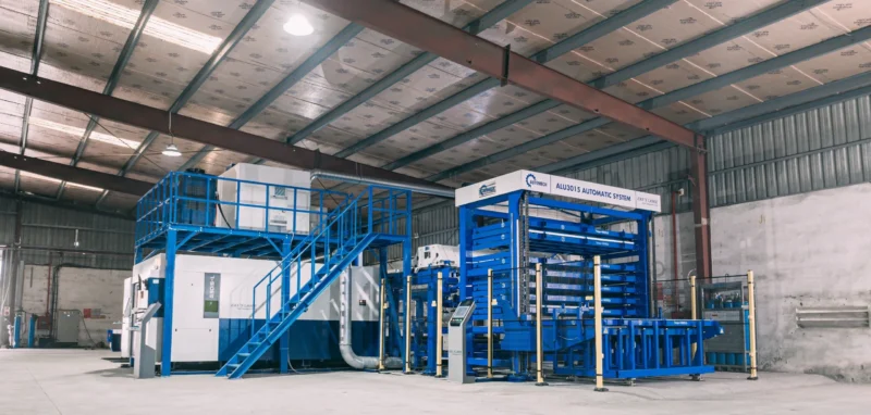 Hệ thống kho phôi thông minh giúp lưu trữ và cấp phát thép tấm chính xác theo từng đơn hàng Hệ thống kho phôi thông minh giúp lưu trữ và cấp phát thép tấm chính xác theo từng đơn hàng