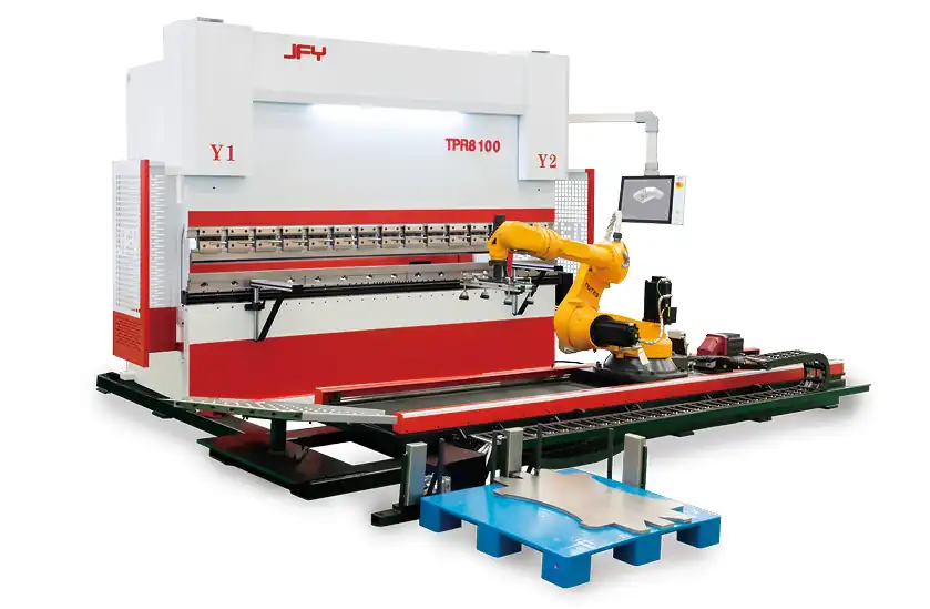 Máy chấn tôn CNC JFY kết hợp hệ thống tự động hóa Máy chấn kết hợp robot tự động hóa