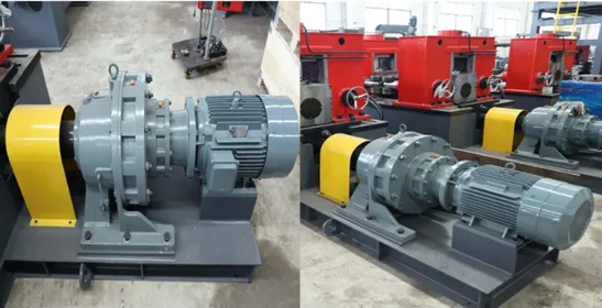 Hình ảnh động cơ và hộp số của máy nắn dầm