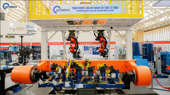 Trạm hàn robot chuyên biệt chỉ có tại gian hàng Automech tại FBC ASEAN 2025 Trạm hàn robot chuyên biệt chỉ có tại gian hàng Automech tại FBC ASEAN 2025