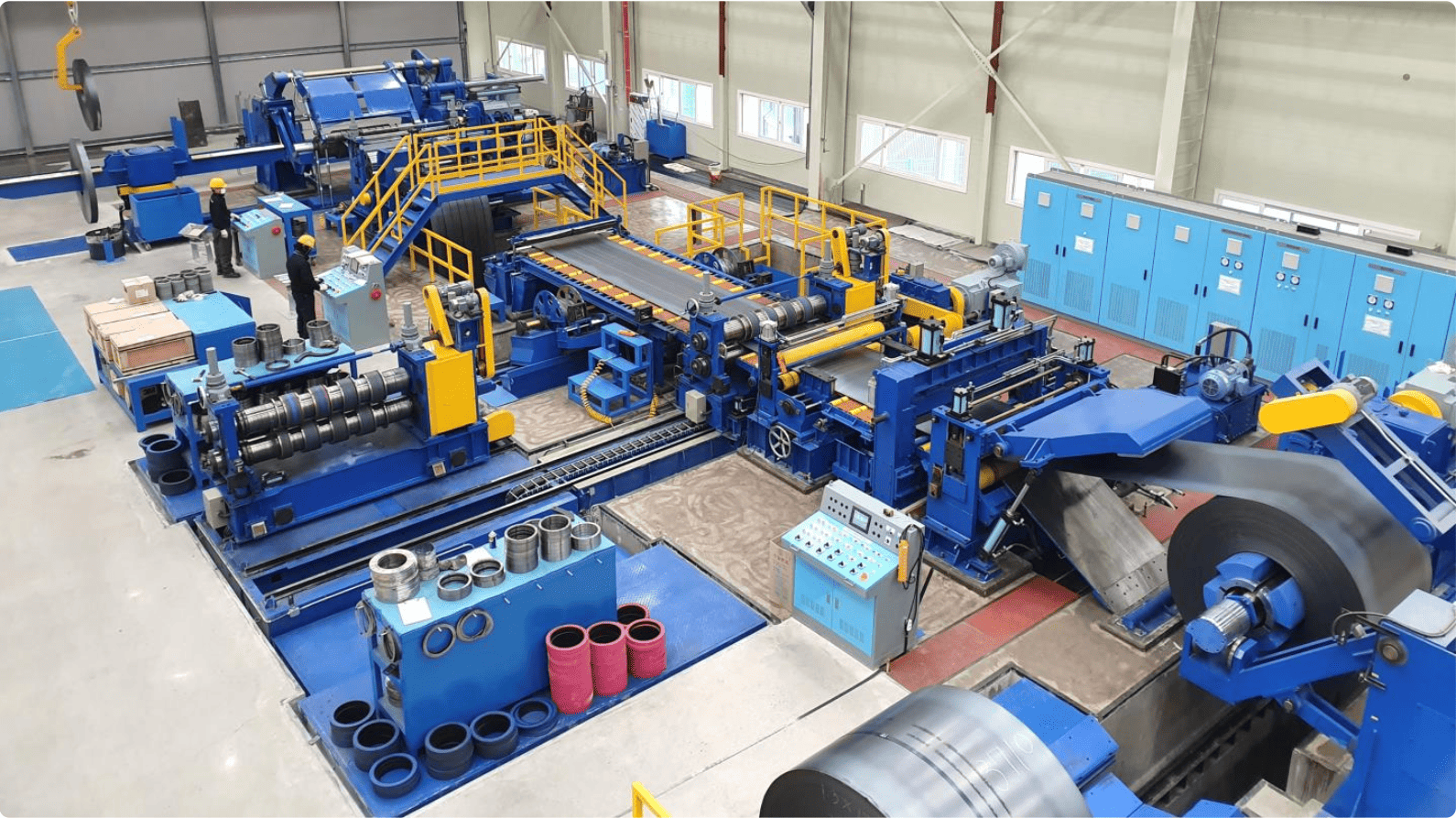 Hệ thống máy xả cuộn tôn tự động Hệ thống máy xả cuộn tôn tự động