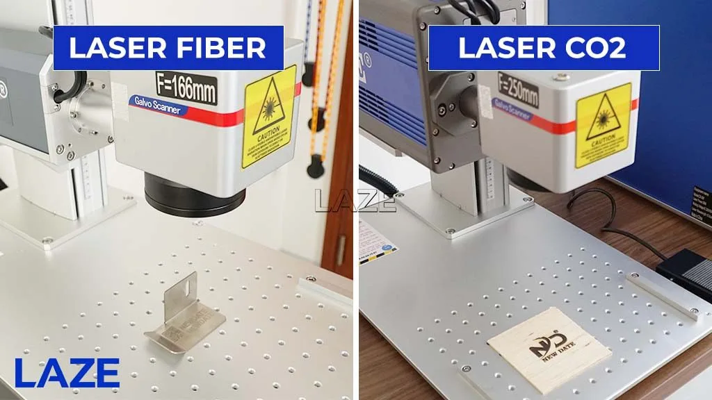 So sánh các phân khúc máy laser trên thị trường, hiện có hai dòng phổ biến là laser fiber và laser CO2