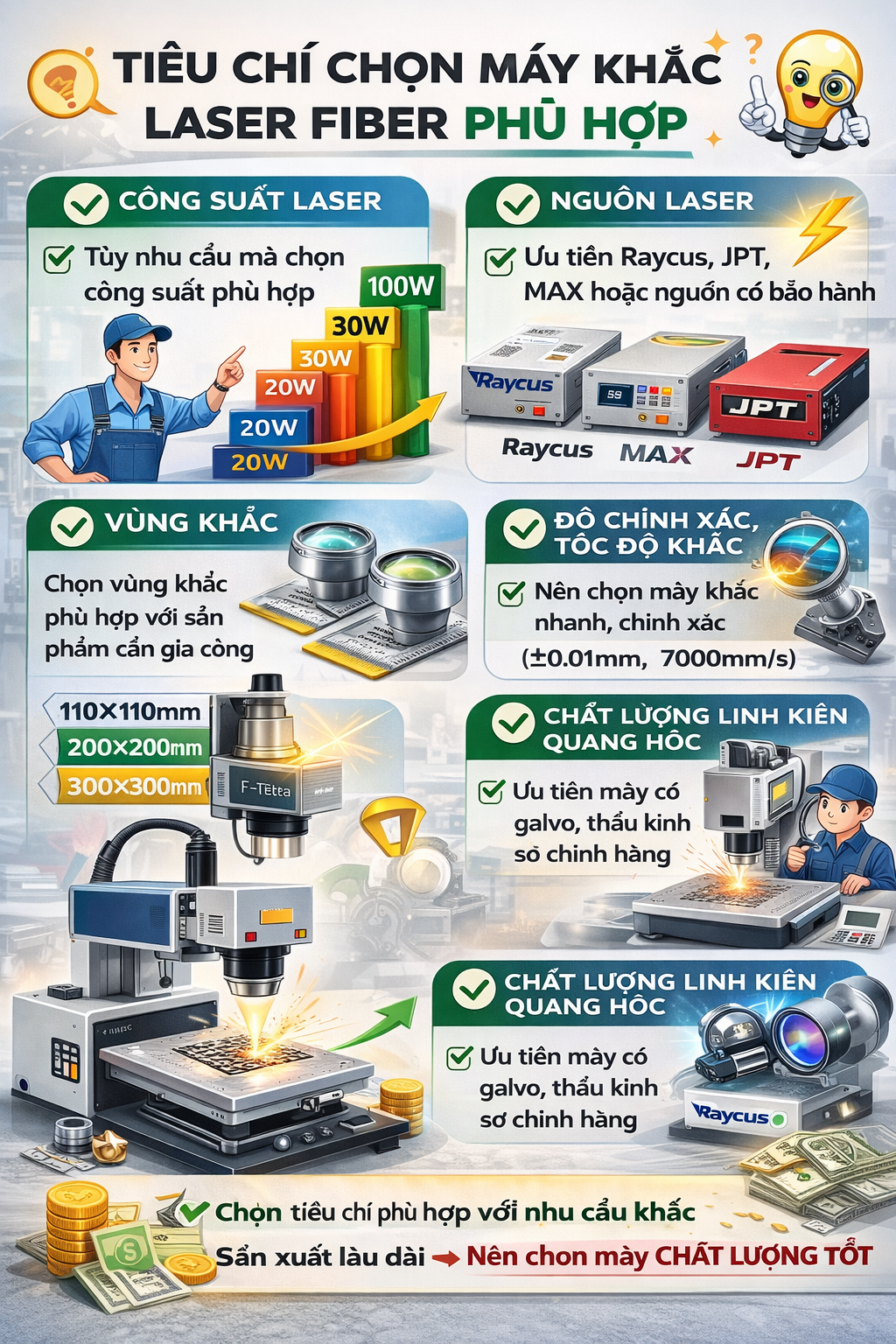 Lựa chọn máy khắc laser phù hợp với nhu cầu sử dụng cần xem xét một số yếu tố chính sau Lựa chọn máy khắc laser phù hợp với nhu cầu sử dụng cần xem xét một số yếu tố chính sau