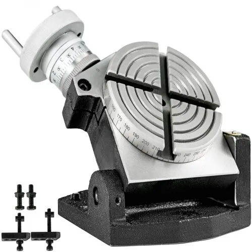 Mâm chia độ máy phay hoạt động dựa trên nguyên lý truyền động quay và định vị chính xác để xoay chi tiết theo vị trí góc cài đặt.