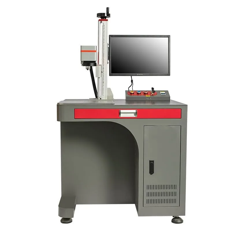 Dòng máy khắc laser Fiber công nghiệp chính hãng Han's Laser cấu trúc bệ đứng chắc chắn, chịu lực tốt.