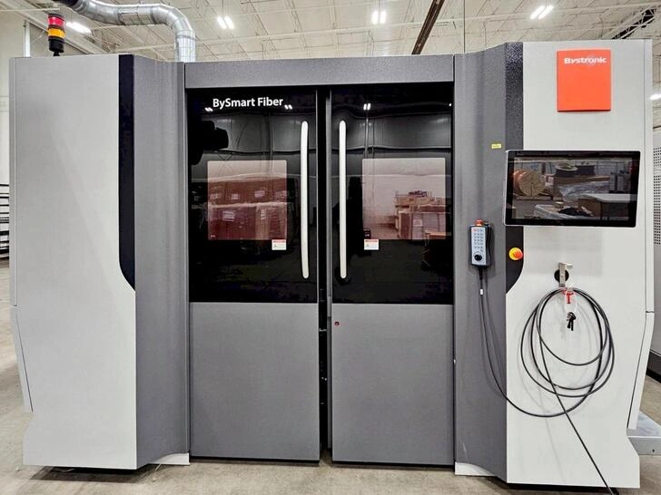 Máy cắt laser fiber Bystronic 10kW dòng BySmart Fiber chính diện