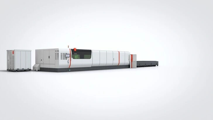 Hệ thống máy cắt laser Bystronic Fiber 6000W và tủ nguồn laser công nghiệp