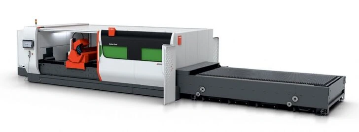Máy cắt Bystronic Fiber 6000W với hệ bàn phôi mở rộng