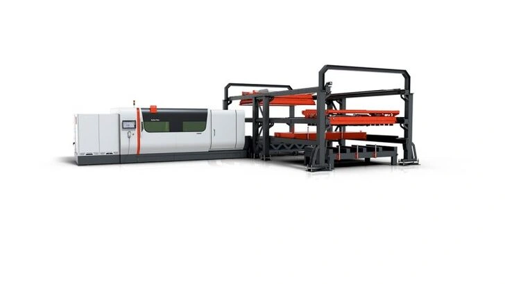 Máy cắt Bystronic Fiber 6000 tích hợp tháp cấp phôi ByTrans