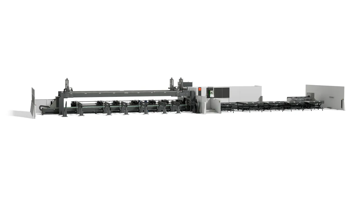 Hệ thống máy cắt laser ống Bystronic ByTube Star 330 công suất lớn tích hợp dây chuyền cấp phôi tự động.