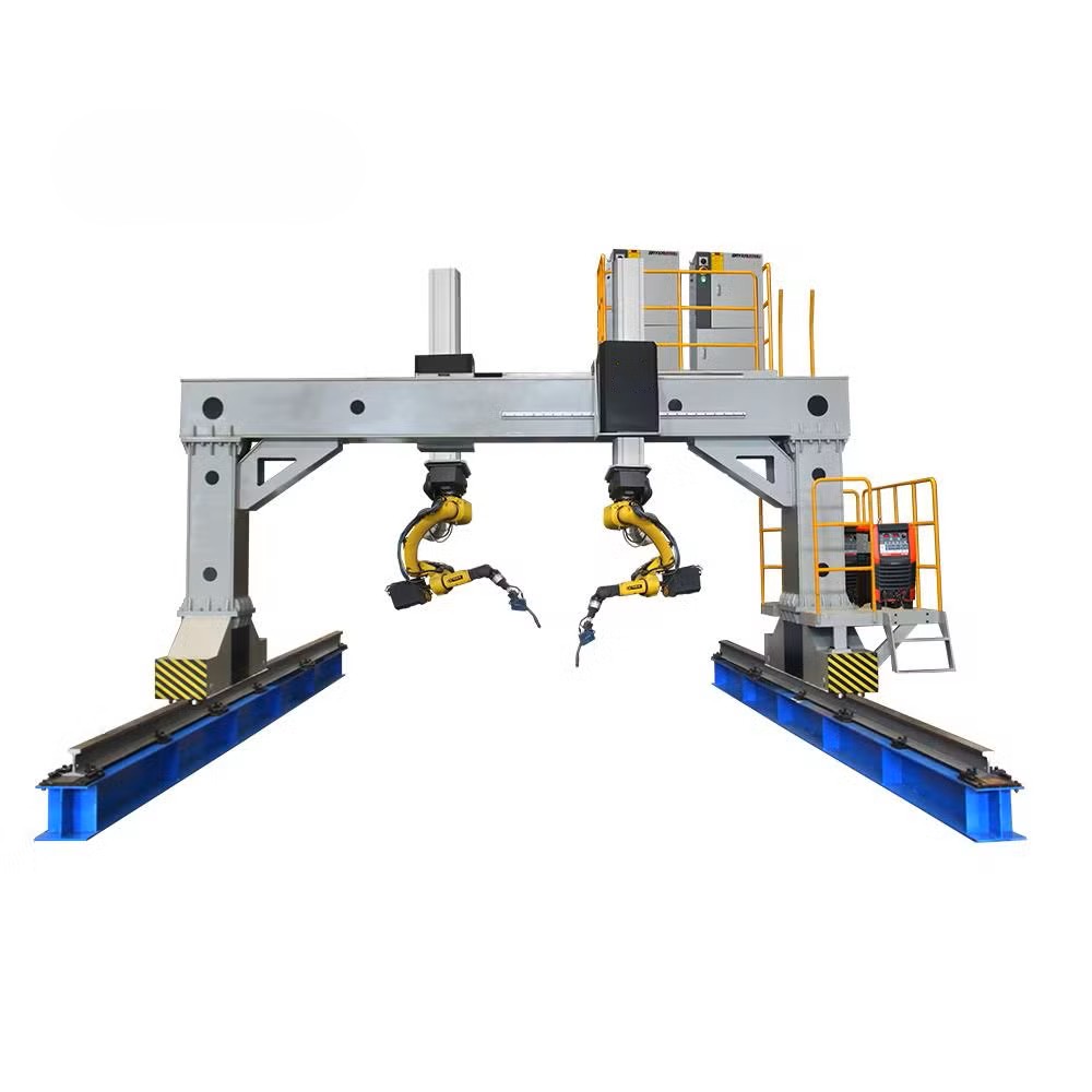 Mô hình hệ thống trạm hàn robot dạng cổng ứng dụng trong công nghiệp nặng và cơ khí kết cấu